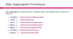 SQL Aggregate Functions