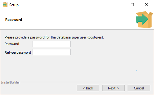 Then you will need to set a password for the super user of postgres
