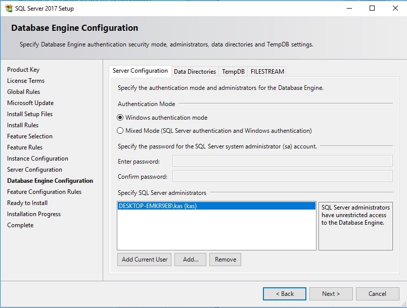 sql server 2016 express with advanced services download