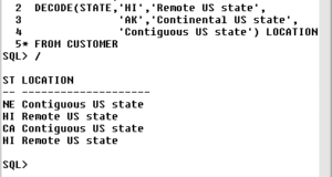 Oracle DECODE function