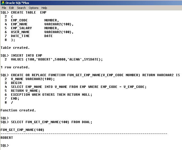 Sql table functions