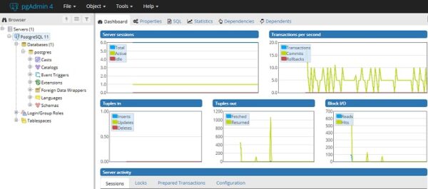 As a result you will connect to a local PostgreSQL server