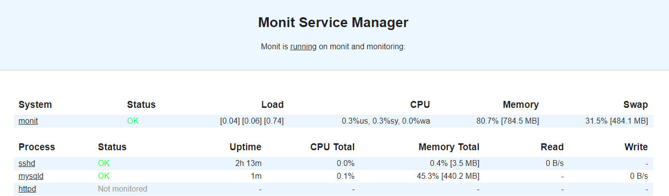 monit in linux