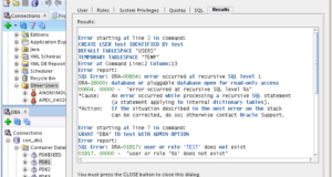 Oracle CREATE TABLESPACE operator