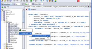 SQLS*Plus - Oracle DROP TABLE operator 1