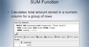 Oracle SUM function