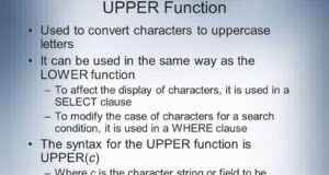 SQLS*Plus - Oracle UPPER function 1