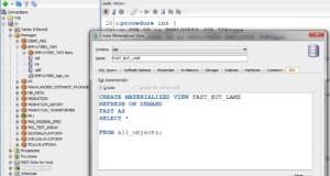 create view in oracle 11g