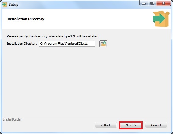 Specify a directory for database files