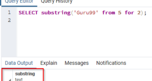 SQLS*Plus - PostgreSQL substring function 1